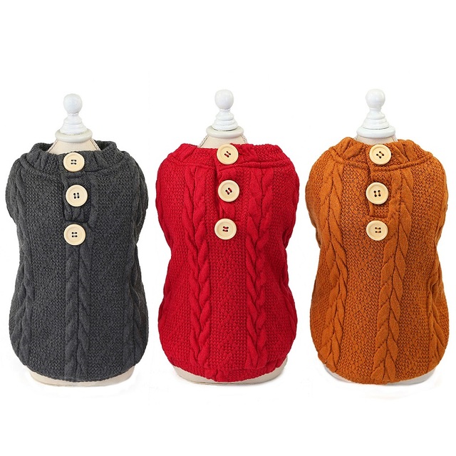 Sweter dla zwierząt domowych zimowy, miękki, aksamitny, dla małych i średnich psów, kolorowy - Wianko - 3
