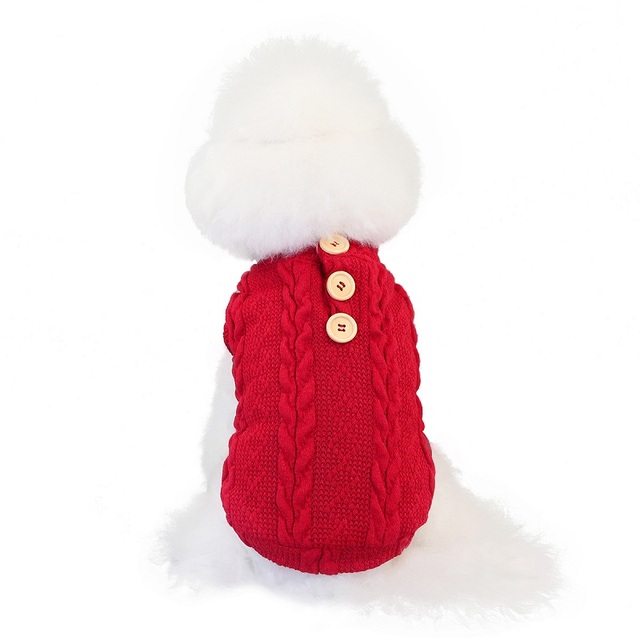 Sweter dla zwierząt domowych zimowy, miękki, aksamitny, dla małych i średnich psów, kolorowy - Wianko - 6