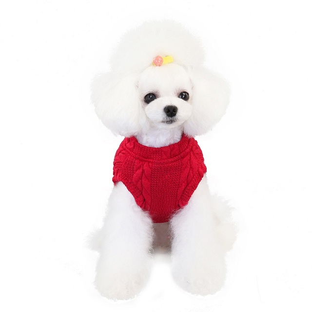 Sweter dla zwierząt domowych zimowy, miękki, aksamitny, dla małych i średnich psów, kolorowy - Wianko - 7