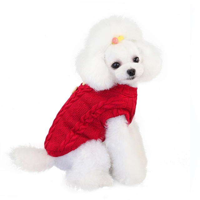 Sweter dla zwierząt domowych zimowy, miękki, aksamitny, dla małych i średnich psów, kolorowy - Wianko - 8