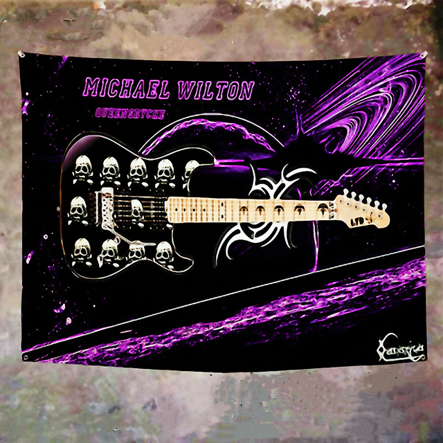 Gitara plakat polietylen instrumenty muzyczne flaga obraz ścienny muzyki rockowej - wystrój salonu - Wianko - 1