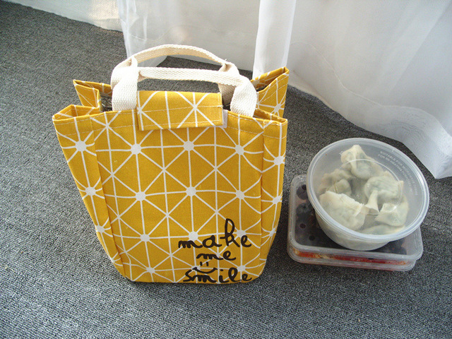 Duża wodoodporna torba na lunch z zagęszczonym płótnem i izolacją - przenośna torba na lunch dla studentów z miejscem na przechowywanie jedzenia - Wianko - 16
