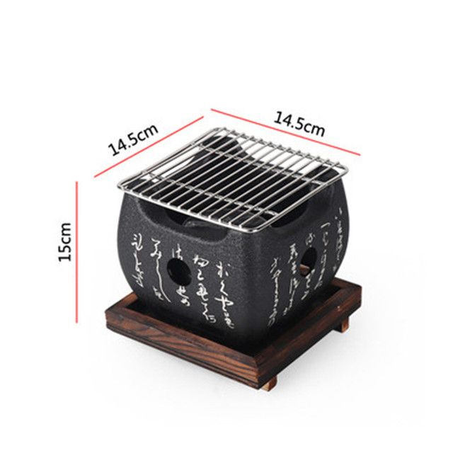 Przenośny grill do grilla węglowego z aluminium, również idealny do grilla japońskiego i koreańskiego - Wianko - 4