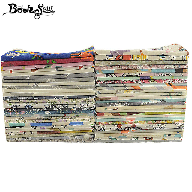 Nowy materiał Booksew 100% bawełniana tkanina w kwiaty - Cartoon, drukowana, 32x32 cm, DIY: zabawki, poduszki, szycie - Telas Patchwork Algodon dom - Wianko - 5