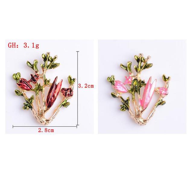 Wysokiej jakości kwiatowe zawieszki do liści - czerwona i różowa biżuteryjna dekoracja - Wianko - 1