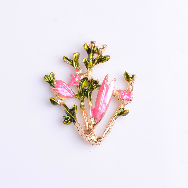 Wysokiej jakości kwiatowe zawieszki do liści - czerwona i różowa biżuteryjna dekoracja - Wianko - 5