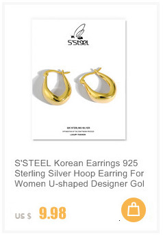 925 Srebrne kolczyki w kształcie obręczy dla kobiet w stylu koreańskim - Wianko - 8