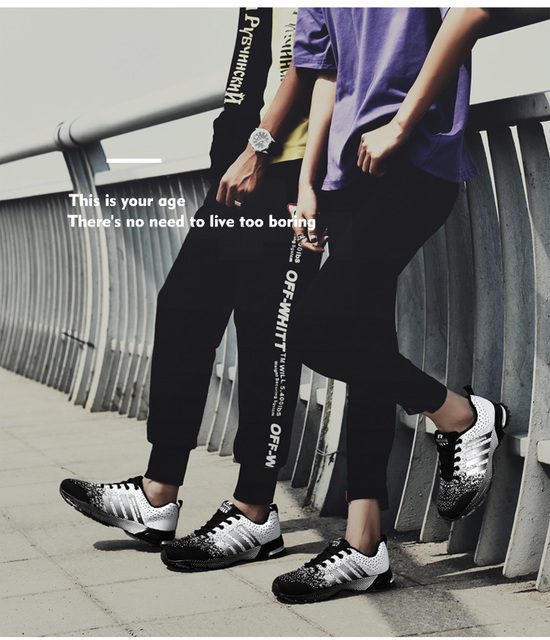 Duże wygodne męskie buty casual w stylu 2021, oddychające, do biegania i spacerów (rozmiar 47) - Wianko - 3