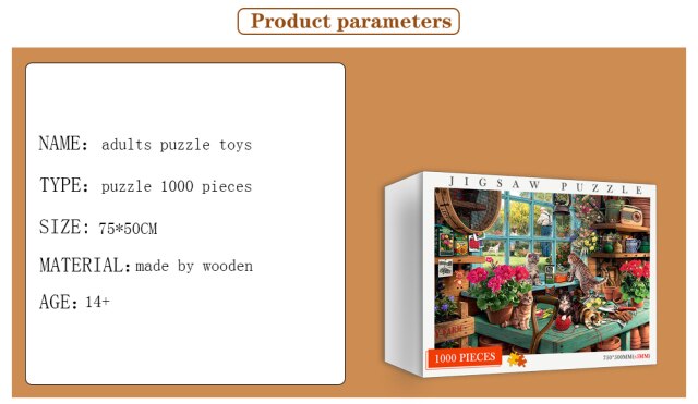 Ciekawe drewniane puzzle dla dorosłych - kotek, 1000 sztuk - Wianko - 5