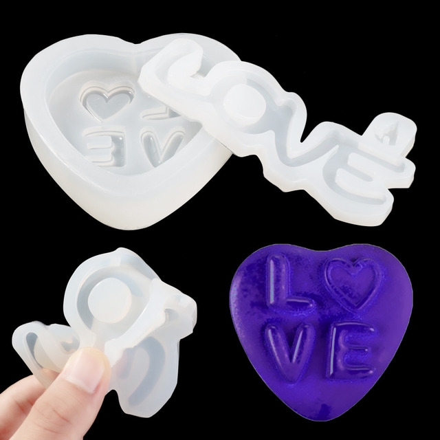 Forma do odlewania 3D, litery silikonowe, w kształcie serca, narzędzie do tworzenia biżuterii - Wianko - 20