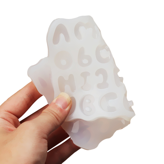Forma do odlewania 3D, litery silikonowe, w kształcie serca, narzędzie do tworzenia biżuterii - Wianko - 11
