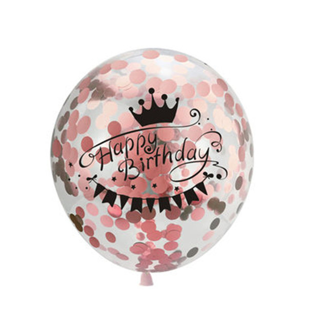 5 sztuk konfetti lateksowych balonów 12 cali na urodzinową imprezę - dekoracja rocznicowa 16 18 21 30 40 50 60 lat - Wianko - 4