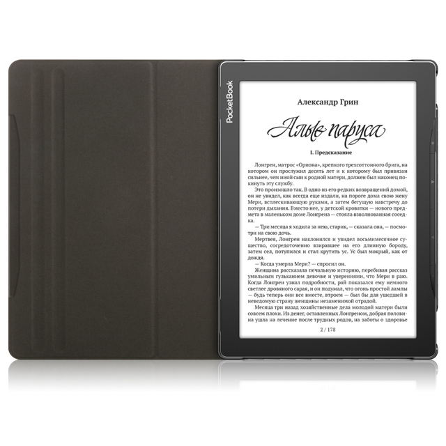 Etui obrotowe ze stojakiem PocketBook InkPad Lite, skóra PU, czarna - Wianko - 4