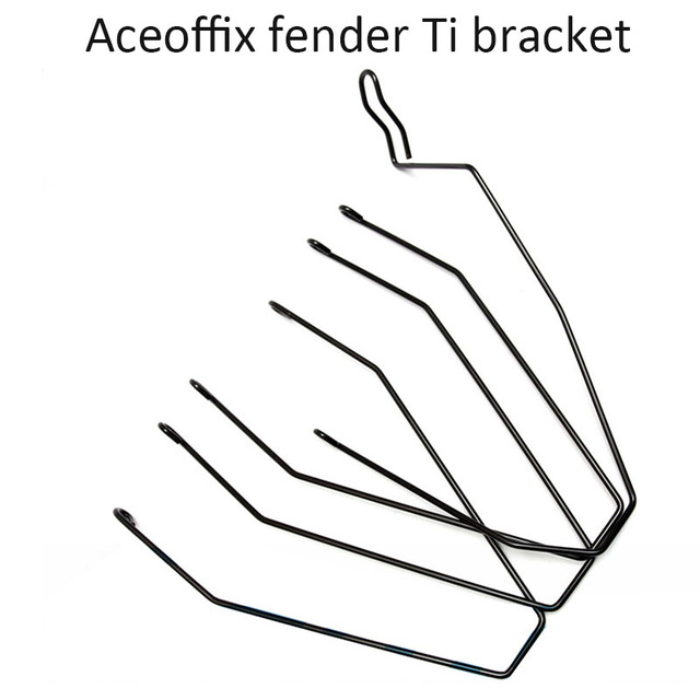 Aceoffix na rower składany błotnik Ti wspornik ultralight 60g czarny kolorowe błoto wspornik tylny przedni mudguardfor brompton - Wianko - 1