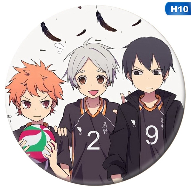 Broszka przypinka Anime Haikyuu!! Cosplay Hinata Shoyo, 58mm, siatkówka, chłopiec, Anime, Japonia - Wianko - 14