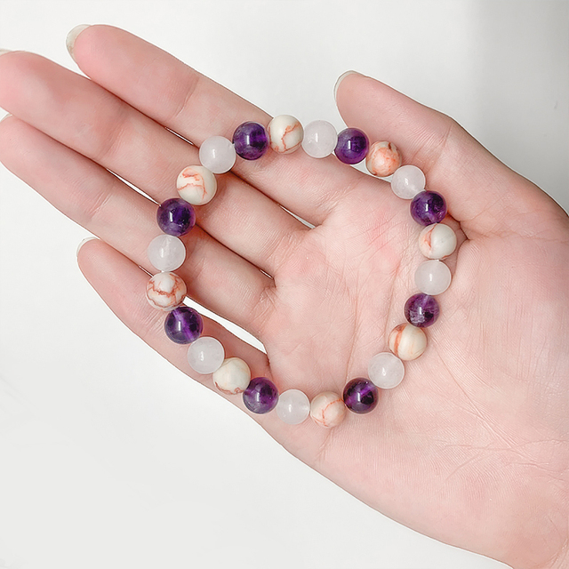 Pleciona bransoletka z naturalnym kamieniem perła i paciorkami - czarujący dodatek dla par i przyjaciół, prezent 2021 - Wianko - 9