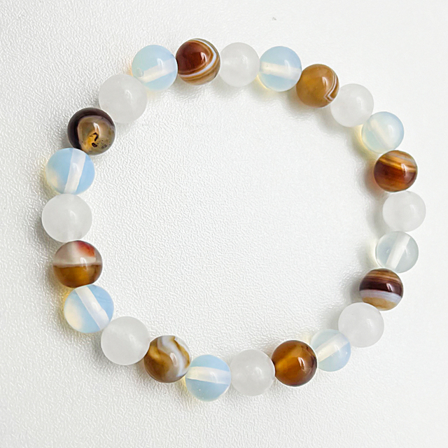 Pleciona bransoletka z naturalnym kamieniem perła i paciorkami - czarujący dodatek dla par i przyjaciół, prezent 2021 - Wianko - 11