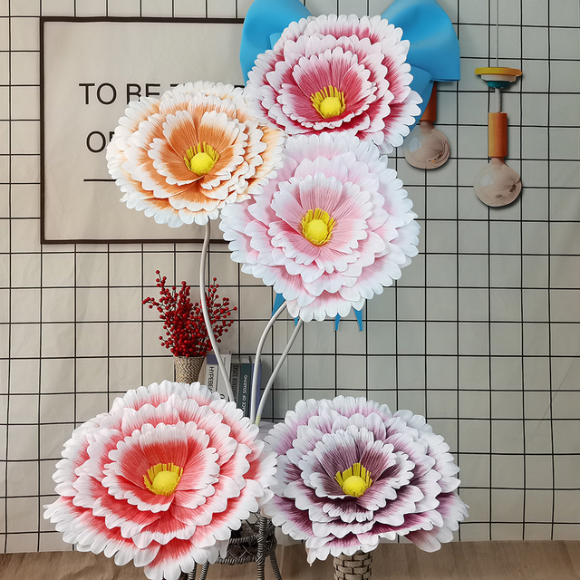 Sztuczna piwonia do dekoracji weselnej drogi, sceny czy okna - Chenmei, PE, sztuczne kwiaty wnętrzowe - Wianko - 1