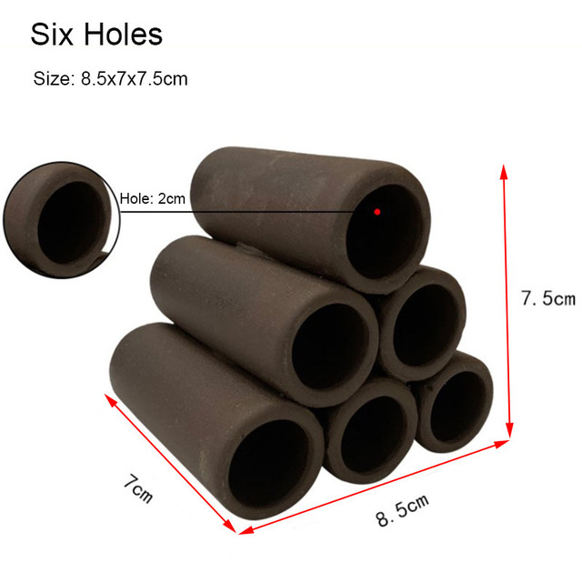 Akwarium ceramiczne z 6 otworami - idealne schronisko dla krewetek i ryb - Wianko - 2