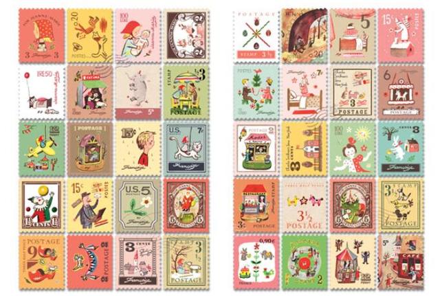Naklejki ręcznie malowane Francoise Stamp, zestaw 80 sztuk do pamiętnika i dekoracji - Wianko - 1