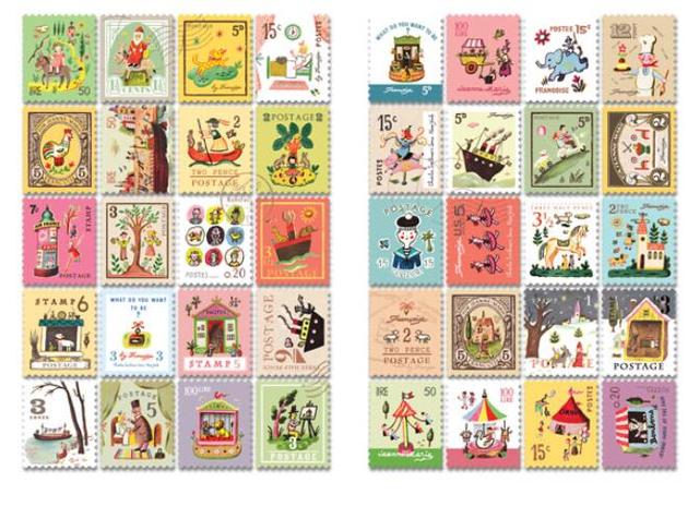 Naklejki ręcznie malowane Francoise Stamp, zestaw 80 sztuk do pamiętnika i dekoracji - Wianko - 2