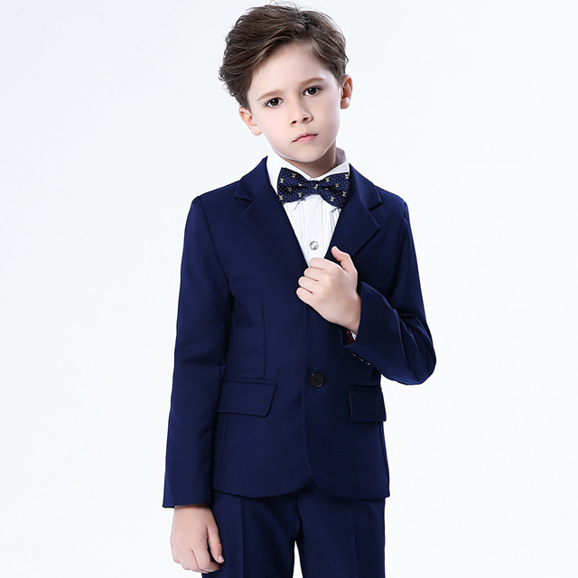 Wysokiej jakości garnitur na wesele dla chłopców - formalna sukienka i marynarka w stylu Gentleman z koszulą, spodniami i muszką - 4 sztuki - Wianko - 20