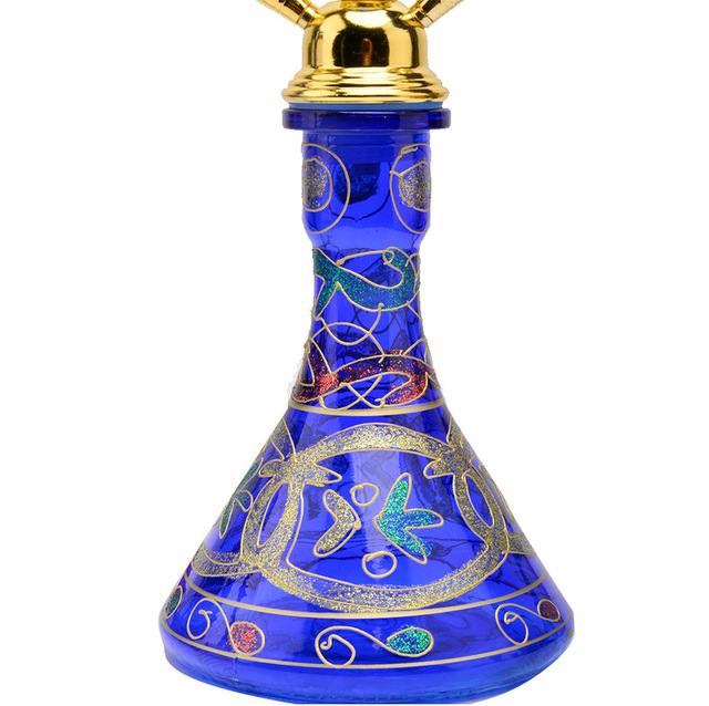 Arabska dekoracja - Słoń Shisha szisza zestaw ze szklaną podstawą: pojedynczy wąż, tytoń, fajka wodna Chicha Nargile na imprezę, klub - Wianko - 5