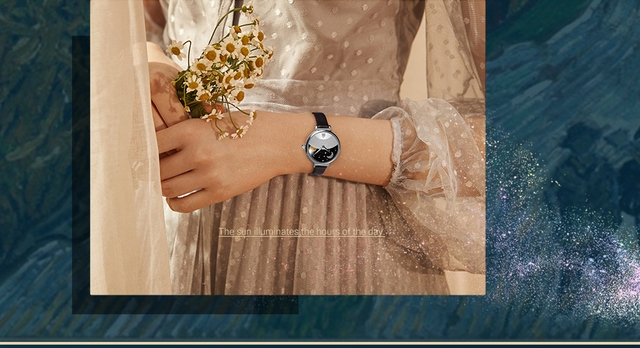 Shengke 2019 luksusowy zegarek damska Starry Sky z diamentami, skórzany pasek - Wianko - 4