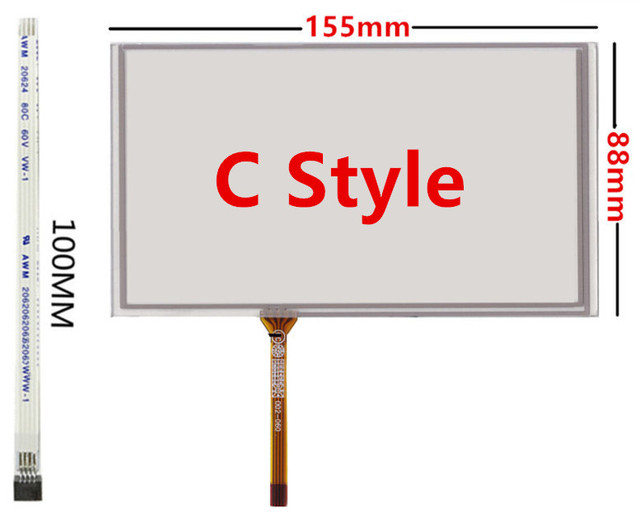 Ekrany LCD i panele do tabletów: LCD samochodowy Heyman 6.2 cala HSD062IDW1 A00 A01 A02 z ekranem dotykowym 4-wire rezystancyjnym 155*88mm do nawigacji samochodowej i DVD LCD - Wianko - 4