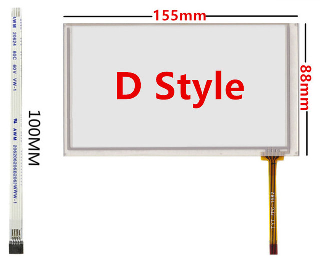 Ekrany LCD i panele do tabletów: LCD samochodowy Heyman 6.2 cala HSD062IDW1 A00 A01 A02 z ekranem dotykowym 4-wire rezystancyjnym 155*88mm do nawigacji samochodowej i DVD LCD - Wianko - 5