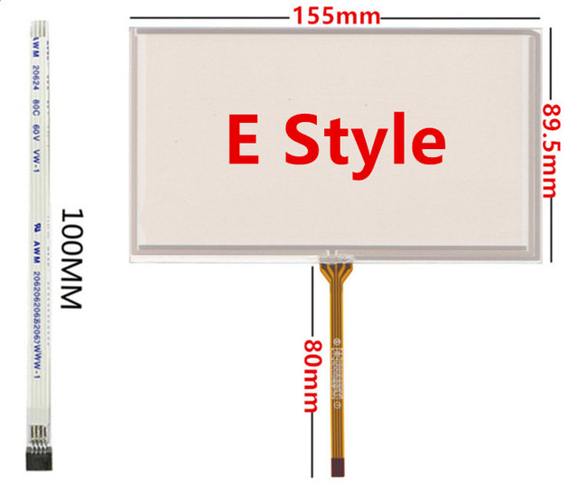 Ekrany LCD i panele do tabletów: LCD samochodowy Heyman 6.2 cala HSD062IDW1 A00 A01 A02 z ekranem dotykowym 4-wire rezystancyjnym 155*88mm do nawigacji samochodowej i DVD LCD - Wianko - 6