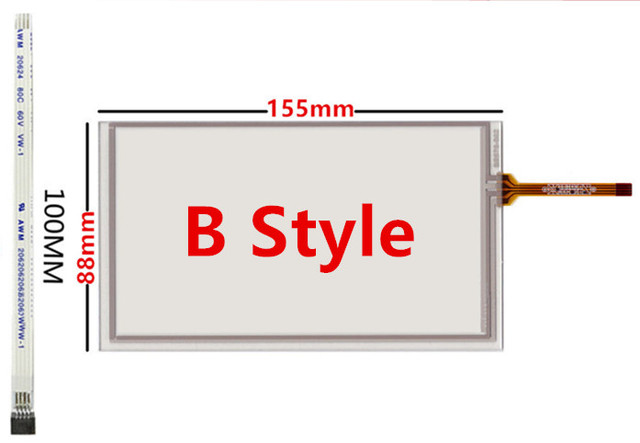 Ekrany LCD i panele do tabletów: LCD samochodowy Heyman 6.2 cala HSD062IDW1 A00 A01 A02 z ekranem dotykowym 4-wire rezystancyjnym 155*88mm do nawigacji samochodowej i DVD LCD - Wianko - 3