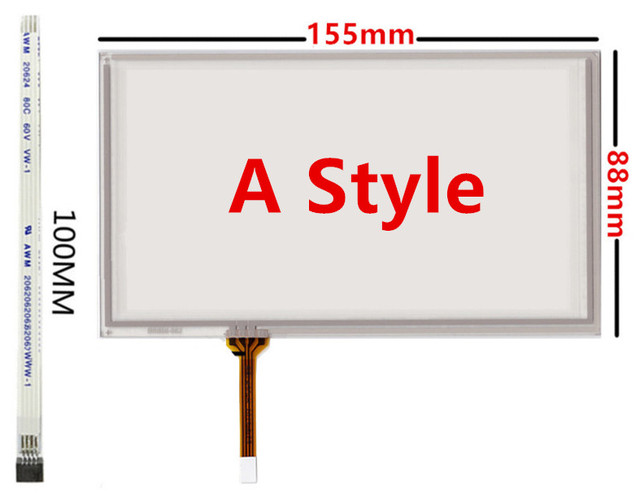 Ekrany LCD i panele do tabletów: LCD samochodowy Heyman 6.2 cala HSD062IDW1 A00 A01 A02 z ekranem dotykowym 4-wire rezystancyjnym 155*88mm do nawigacji samochodowej i DVD LCD - Wianko - 2