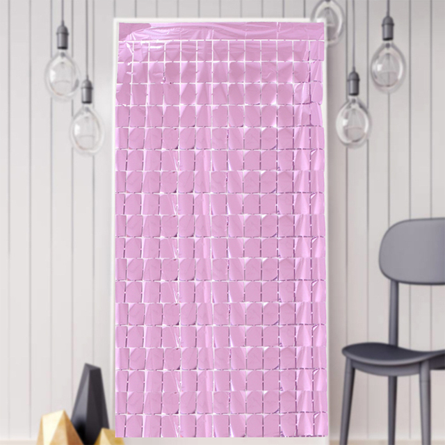 Wesele dekoracyjna kurtyna z różowym tłem - folia Shimmer, idealna na imprezy - Wianko - 4