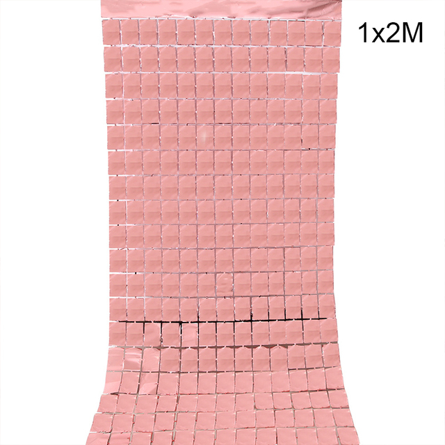 Wesele dekoracyjna kurtyna z różowym tłem - folia Shimmer, idealna na imprezy - Wianko - 3