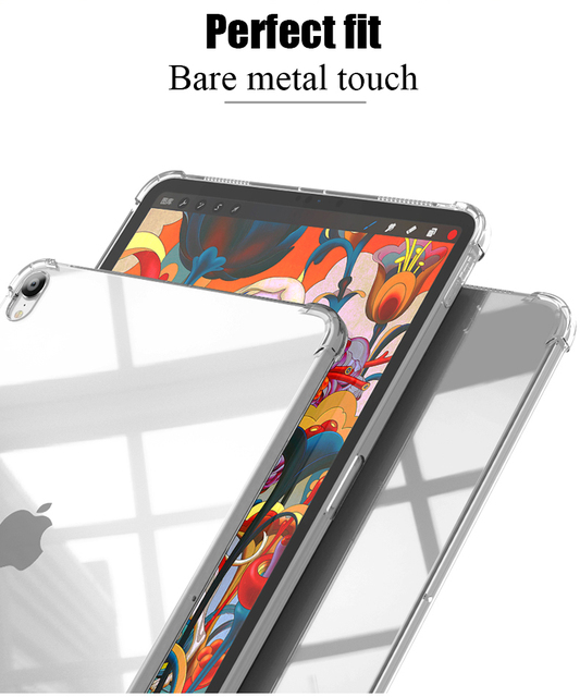 Pokrowiec na tablet Apple iPad Air 2 9.7, silikonowa miękka powłoka TPU, przezroczysty, ochrona torba, poduszka powietrzna, kompatybilny z Air 2 A1474 A1475 A1476 - Wianko - 3