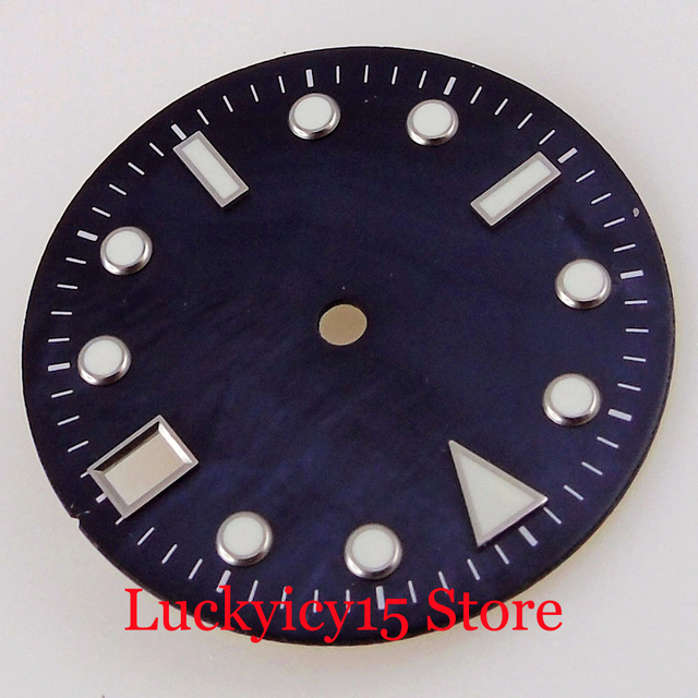Zegarek BLIGER Shell, tarcza 28.5MM, NH35A, sterylny, niebieski/zielony/biały/złoty zielony wskaźnik świetlny - Wianko - 6