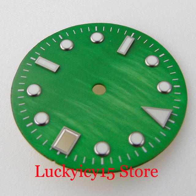 Zegarek BLIGER Shell, tarcza 28.5MM, NH35A, sterylny, niebieski/zielony/biały/złoty zielony wskaźnik świetlny - Wianko - 10