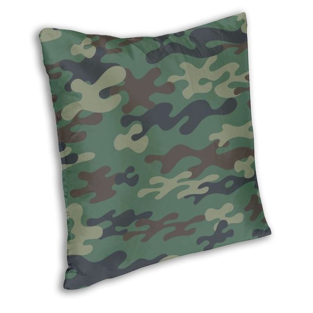 Poszewka na poduszkę z zielonym wojskowym kamuflażem 3D z nadrukiem żołnierza - Wianko - 2