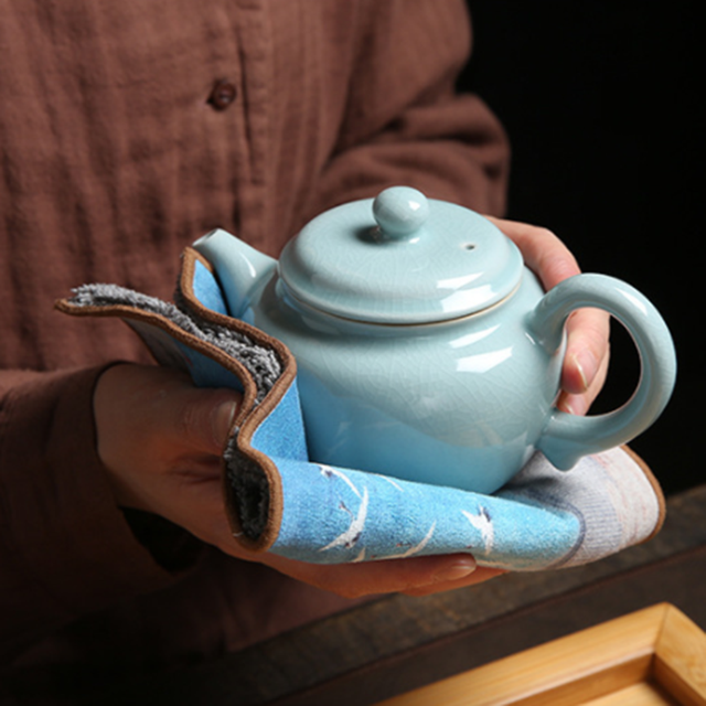 Ręcznik kuchenny z zamszowym wykończeniem - maty do herbaty i akcesoria Kung Fu - Wianko - 7