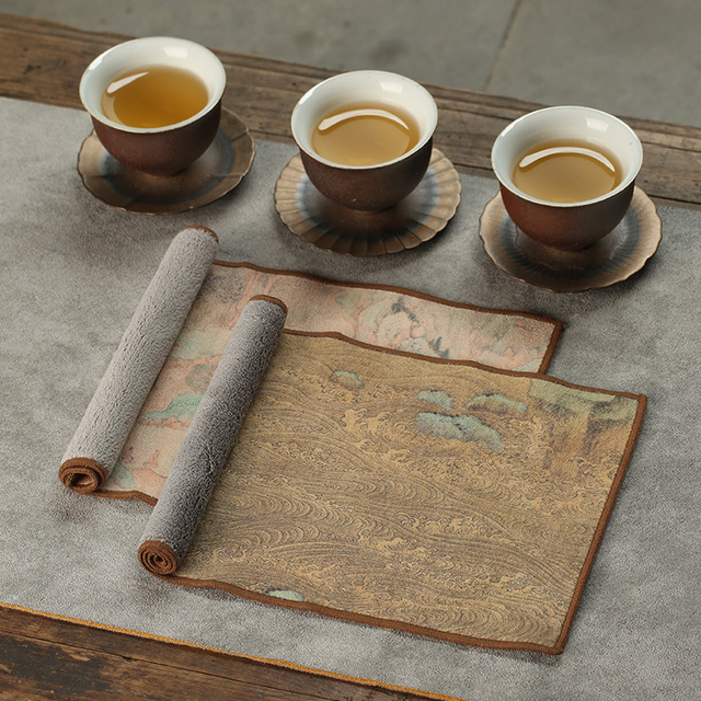 Ręcznik kuchenny z zamszowym wykończeniem - maty do herbaty i akcesoria Kung Fu - Wianko - 15