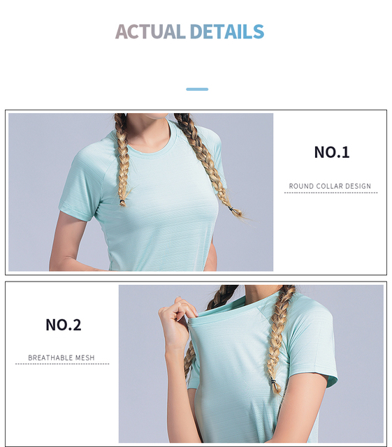 Krótki, bezszwowy top do jogi z krótkim rękawem - modna koszulka dla kobiet do ćwiczeń fizycznych - Wianko - 10