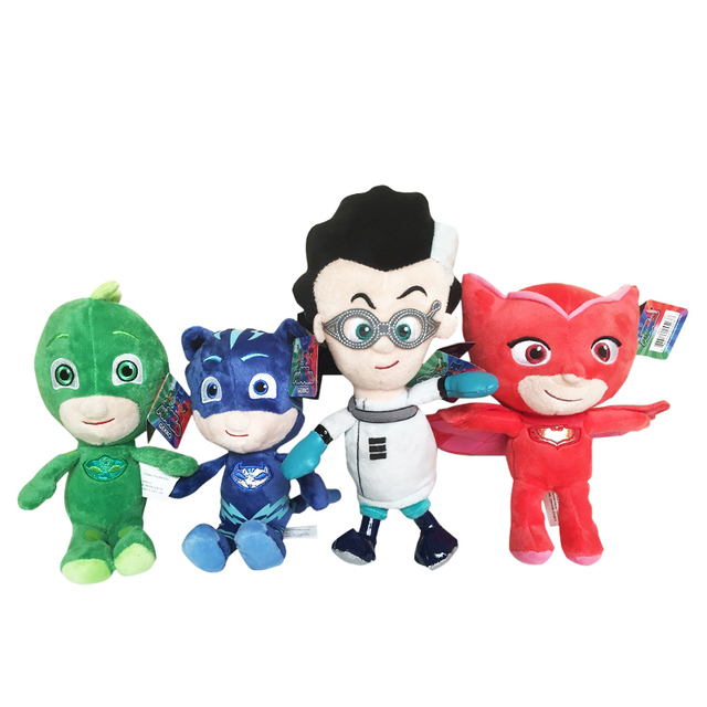 Zestaw 4 pluszowych figurek PJ Maski: Catboy, Owlette, Gekko - Wianko - 1
