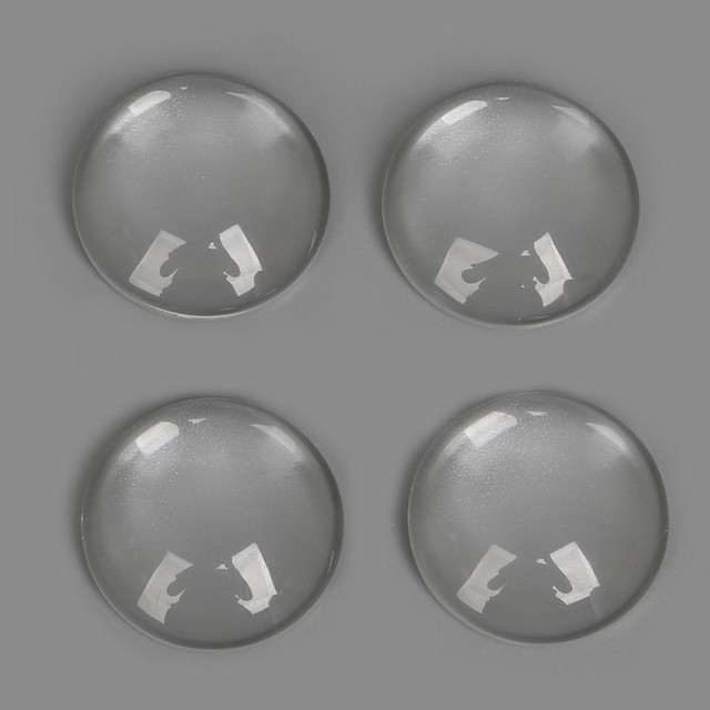 50 sztuk okrągłych płaskich przezroczystych szklanych kaboszonów do tworzenia biżuterii DIY Photo Pendants - taca ustawienia różne rozmiary (8/10/12/14/16/18/20/25/30mm) - Wianko - 4