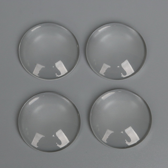 50 sztuk okrągłych płaskich przezroczystych szklanych kaboszonów do tworzenia biżuterii DIY Photo Pendants - taca ustawienia różne rozmiary (8/10/12/14/16/18/20/25/30mm) - Wianko - 2