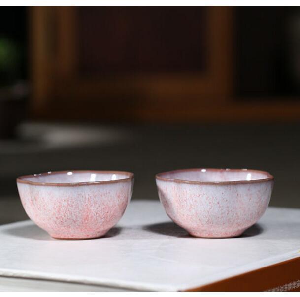 Zestaw 4 filiżanek na herbatę z oryginalnej Yixing purpurowej gliny - ręcznie wykonane, małe miseczki, akcesoria do herbaty, 50ml - Wianko - 2