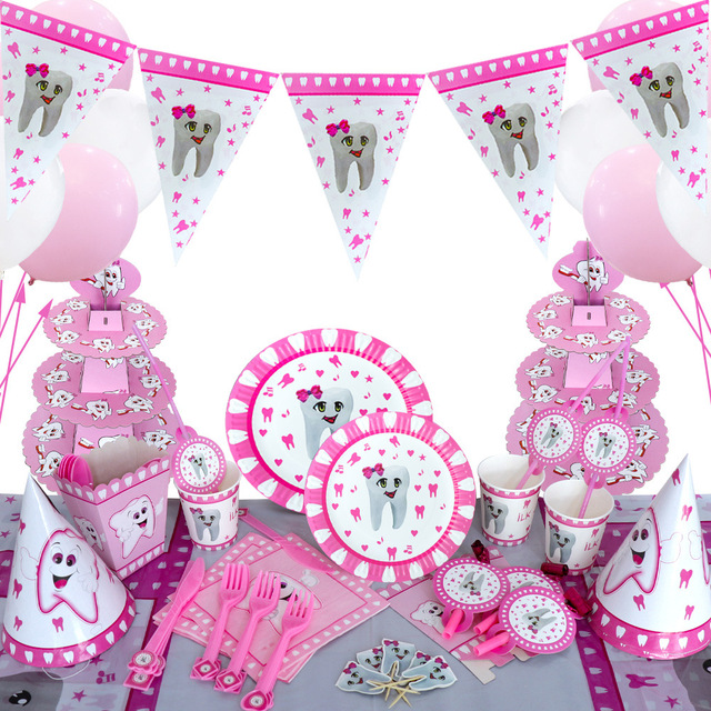 Zestaw 20 różowych peleczek do dekoracji stołu na przyjęcia tematyczne baby shower - Wianko - 4