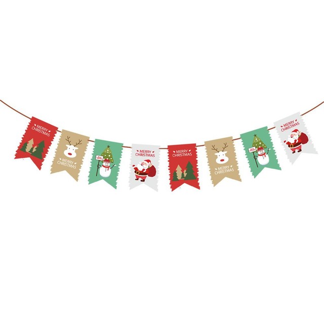Bożonarodzeniowy baner reklamowy Garland - ozdoba świąteczna Navidad Noel 2021 dla domu - Wianko - 3