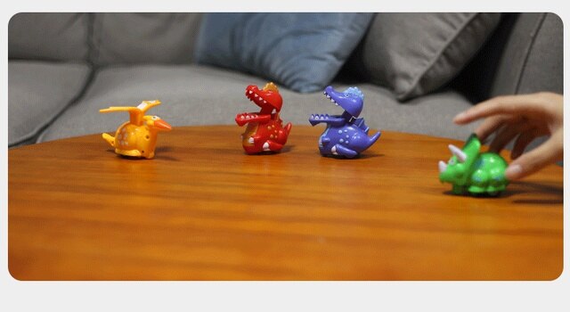 Zabawkowe dinozaury dla niemowląt - edukacyjne zwierzęta pełzające z samochodami - Wianko - 22
