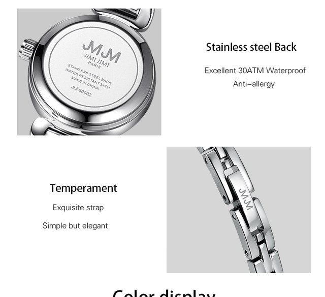 Nowoczesny, luksusowy zegarek damski z diamentami - Japonia 2021, kwarcowy mechanizm ruchu - Wianko - 9